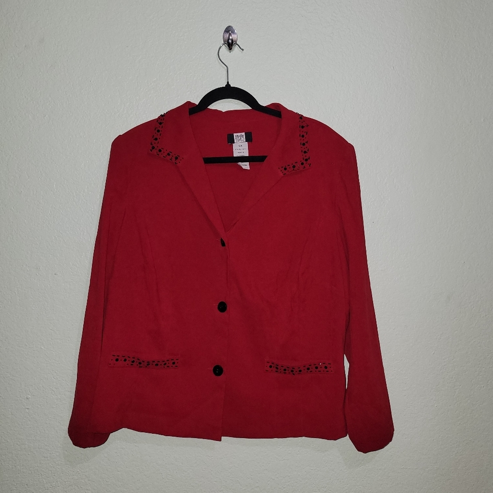 Studio 1940 Red Blazer